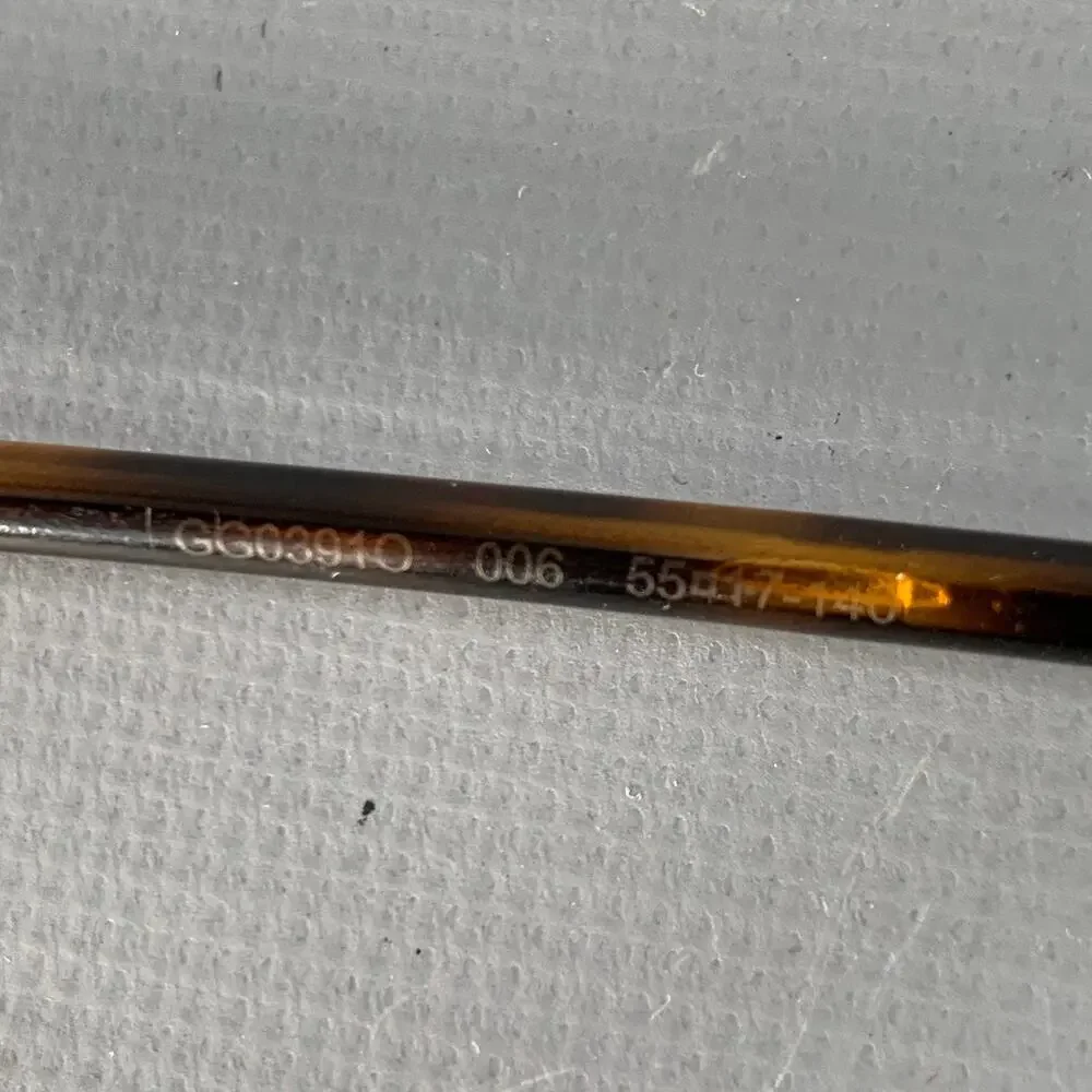 GUCCI Gold Tortoise Shell Metal Eyeglasses Frames